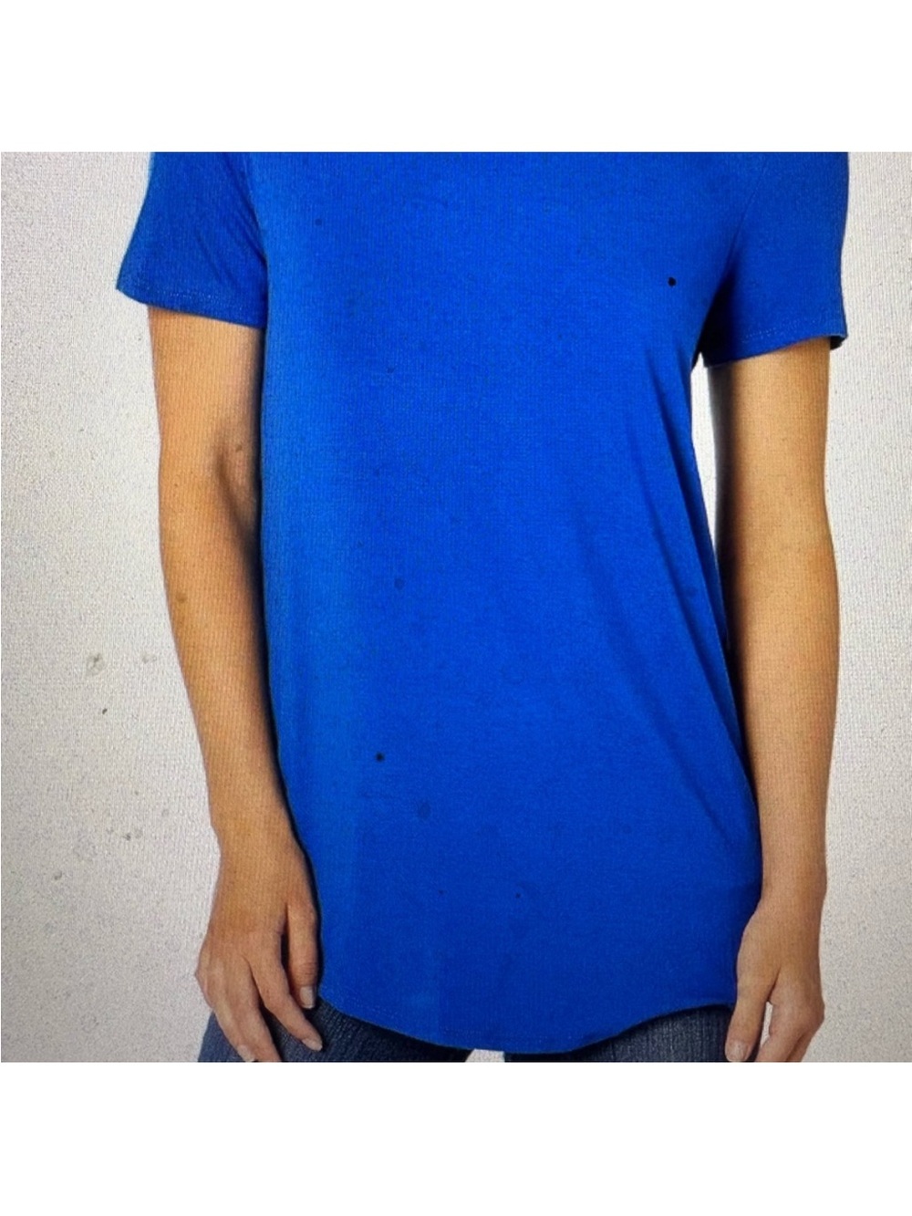 Amazon Essentials Women's Short-Sleeve Scoopneck Tunic Tops Royal Blue Xs - Picture 4 of 5